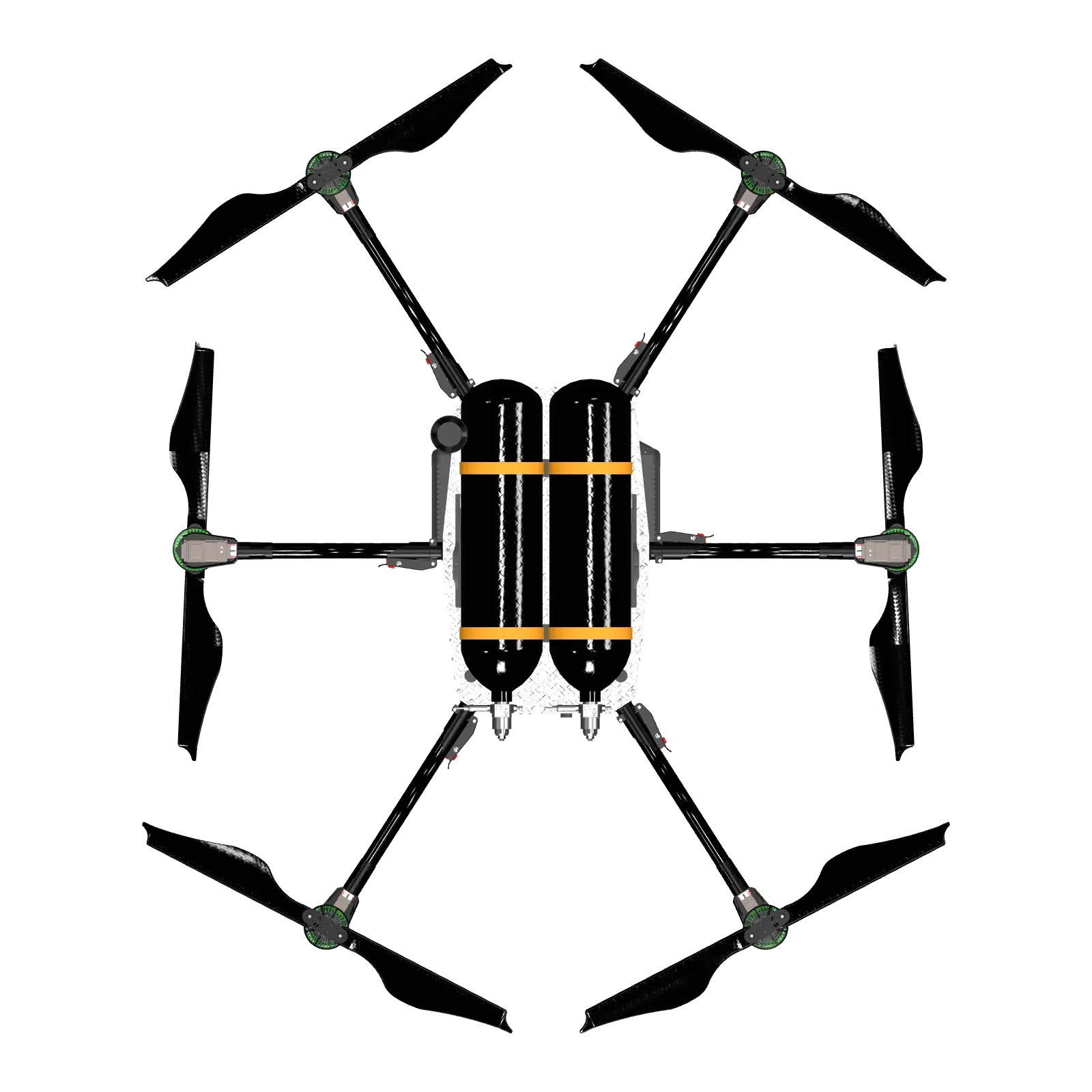 Heven H2D55 drone, rotating